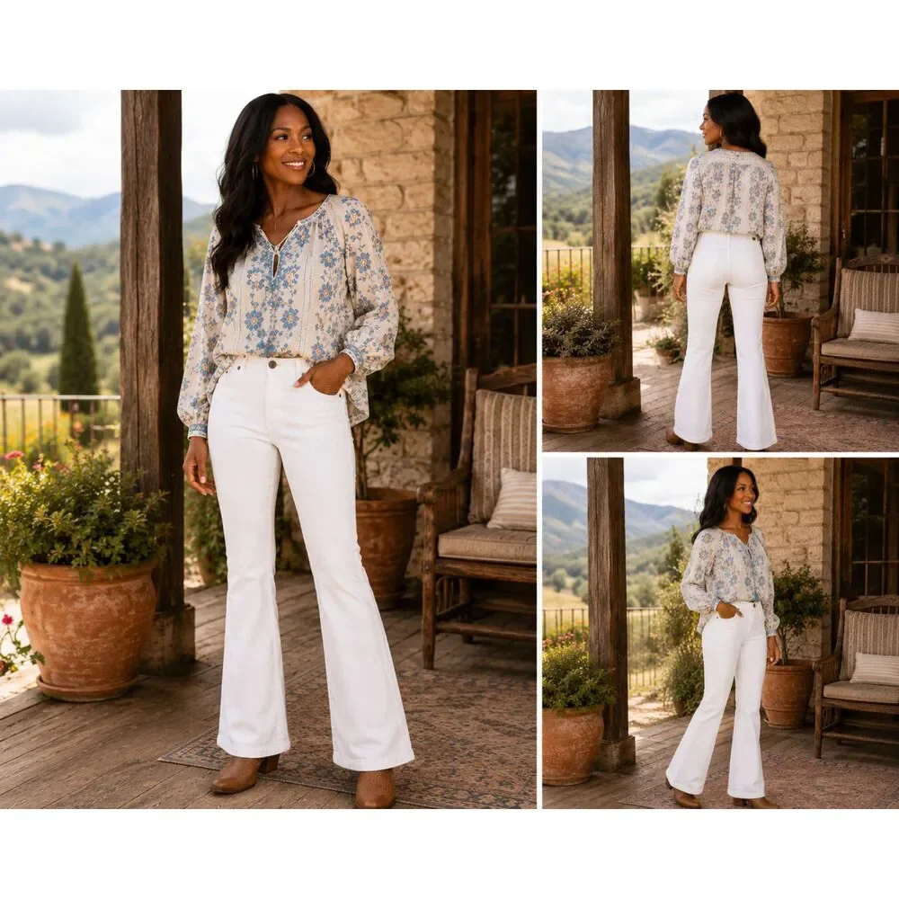 Gap 1969 Long & Lean White Jeans Women's 29/8R Bootcut Stretch NWOT - Picture 8 of 8
